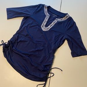 Lands’ End short sleeved swim shirt rash guard